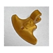 Part 53705 Pearl Gold Minifig, Weapon Axe Head, Clip-on (Viking)